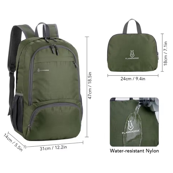 Navy Foldable Backpack - Picture 7 of 10